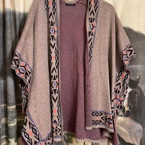Aztec poncho cardigan
